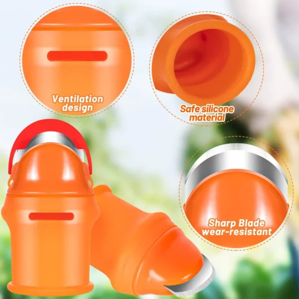 Protetor de Dedo com Lâmina de Silicone para Polegar - Equipamento de Proteção para Corte de Legumes, Colheita, Pinçamento de Plantas e Tesoura de Lâmina - Image 3