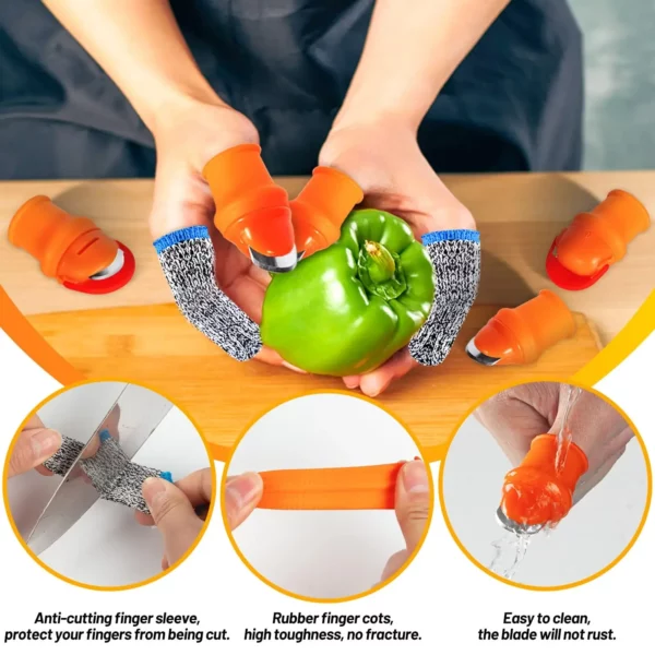 Protetor de Dedo com Lâmina de Silicone para Polegar - Equipamento de Proteção para Corte de Legumes, Colheita, Pinçamento de Plantas e Tesoura de Lâmina - Image 4