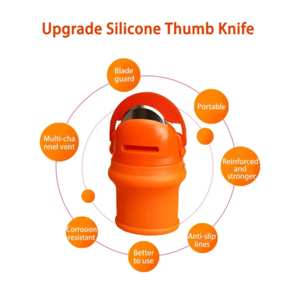 Protetor de Dedo com Lâmina de Silicone para Polegar - Equipamento de Proteção para Corte de Legumes, Colheita, Pinçamento de Plantas e Tesoura de Lâmina - Image 6